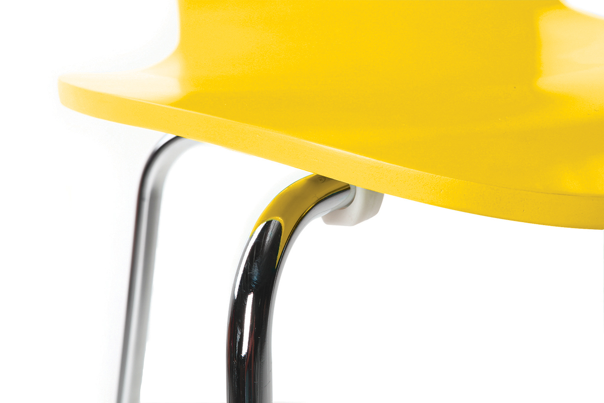 2er-Set Design-St�hle stapelbar Gelb NEW ABIGAIL