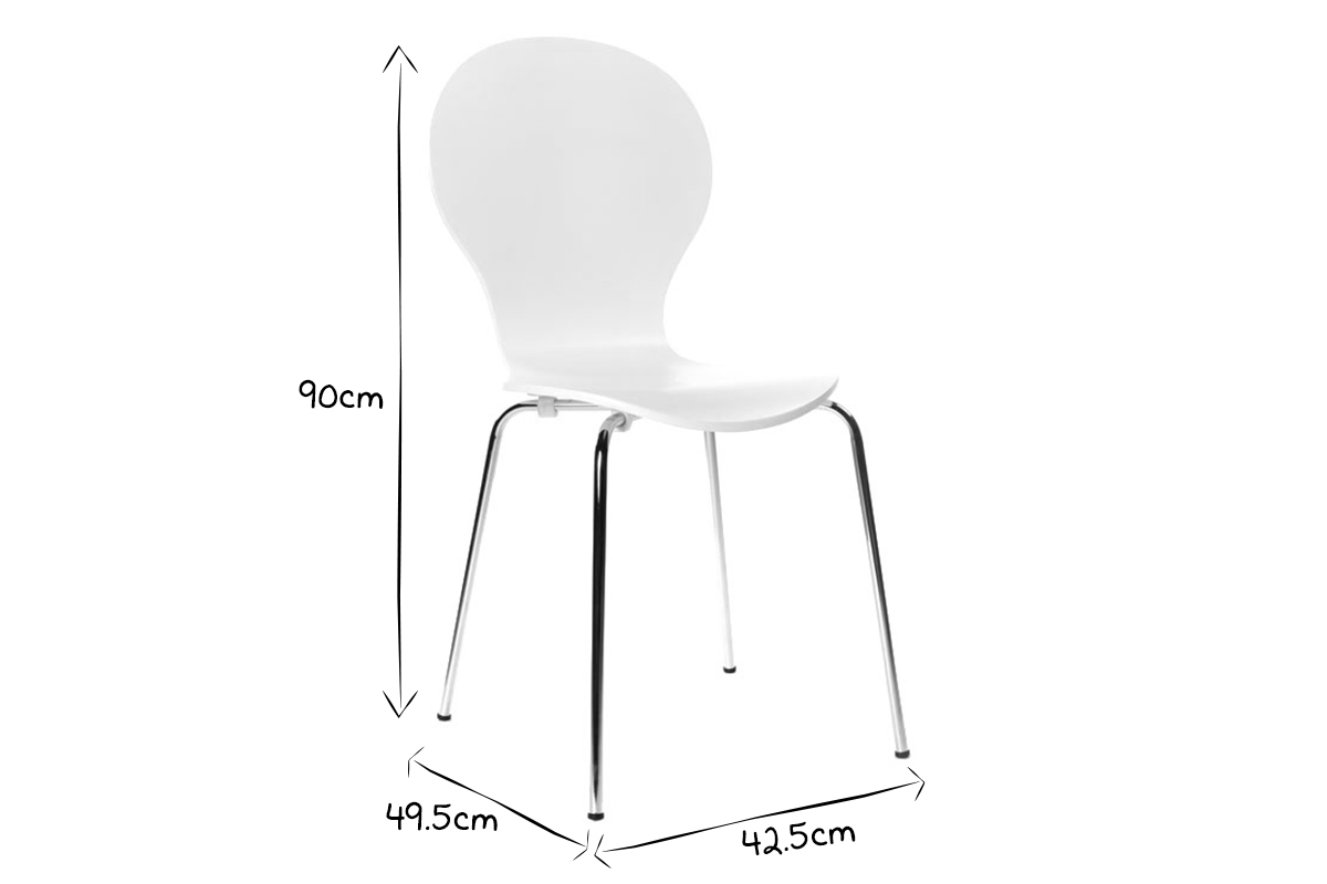 2er-Set Design-St�hle stapelbar Grau NEW ABIGAIL