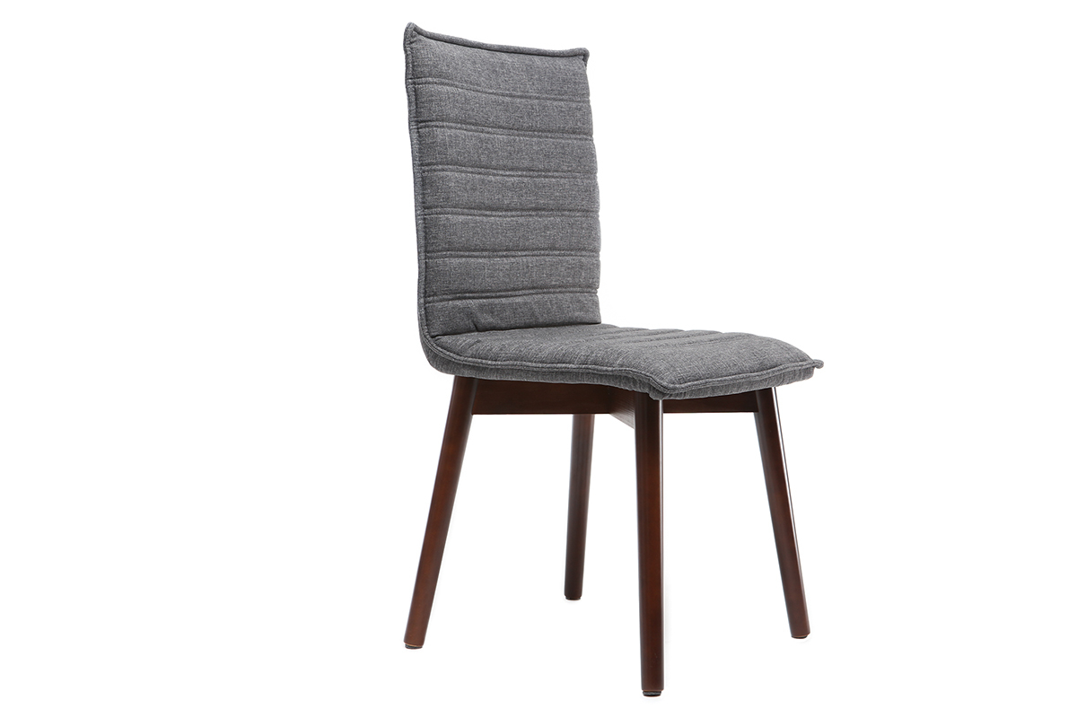 2er-Set Design-Sthle Stoff Anthrazitgrau mit dunklen Holzbeinen IZAL
