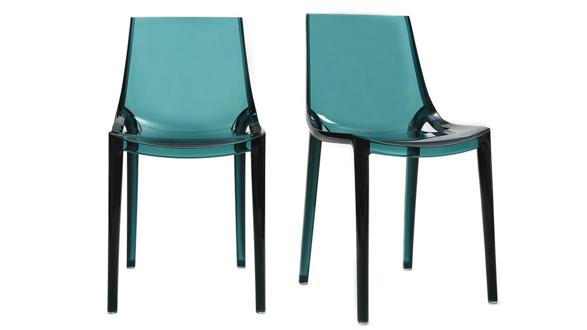 2er-Set Design-Stühle Wassergrün YZEL