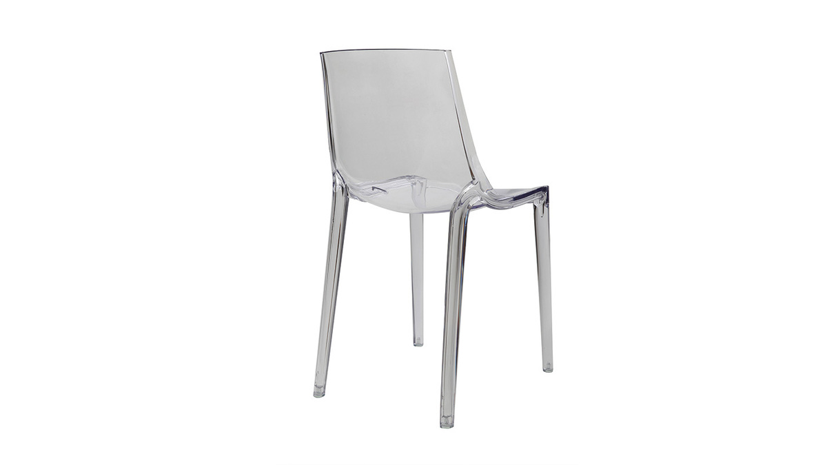 2er-Set Durchsichtige Design-Stühle YZEL