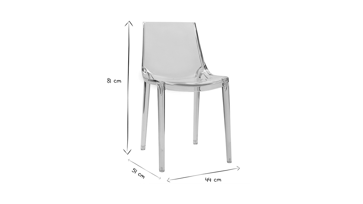 2er-Set Durchsichtige Design-Sthle YZEL