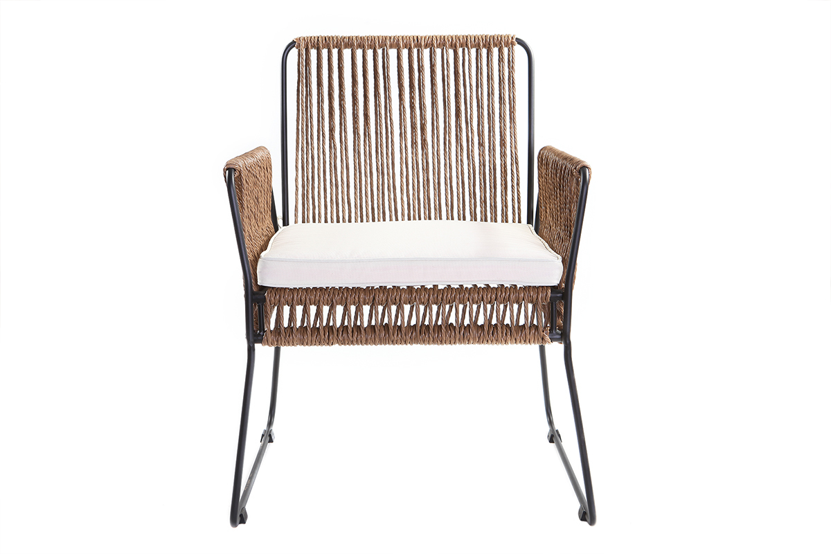 2er-Set Gartensessel MACCA aus Kunststoffgeflecht