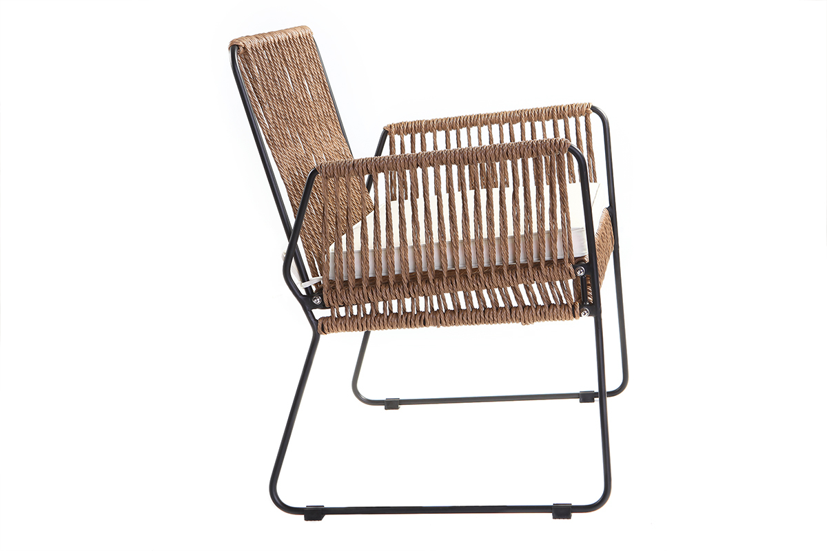 2er-Set Gartensessel MACCA aus Kunststoffgeflecht