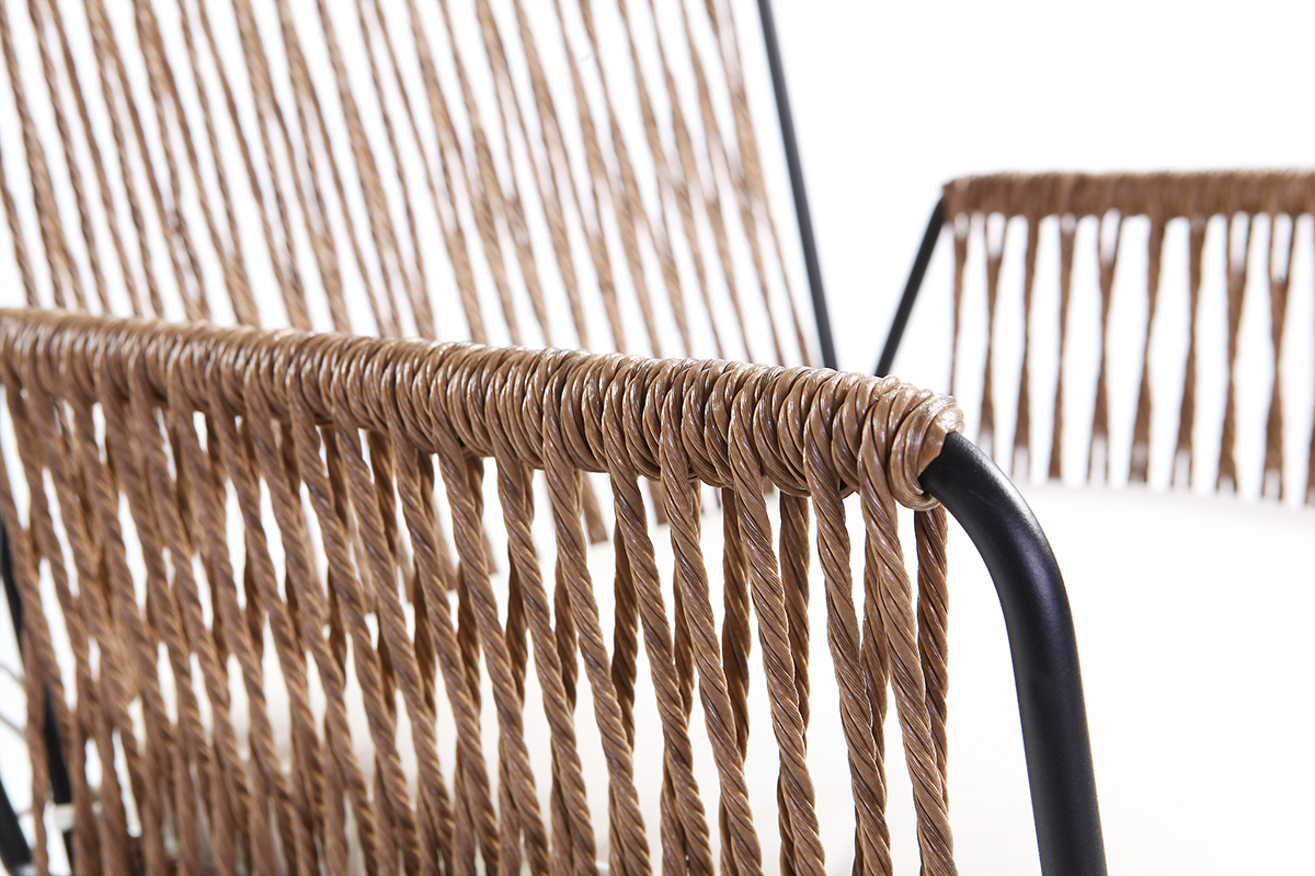 2er-Set Gartensessel MACCA aus Kunststoffgeflecht