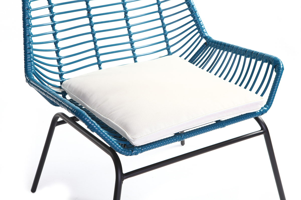 2er-Set Gartensessel TANGO aus blaugr�nem Kunststoffgeflecht