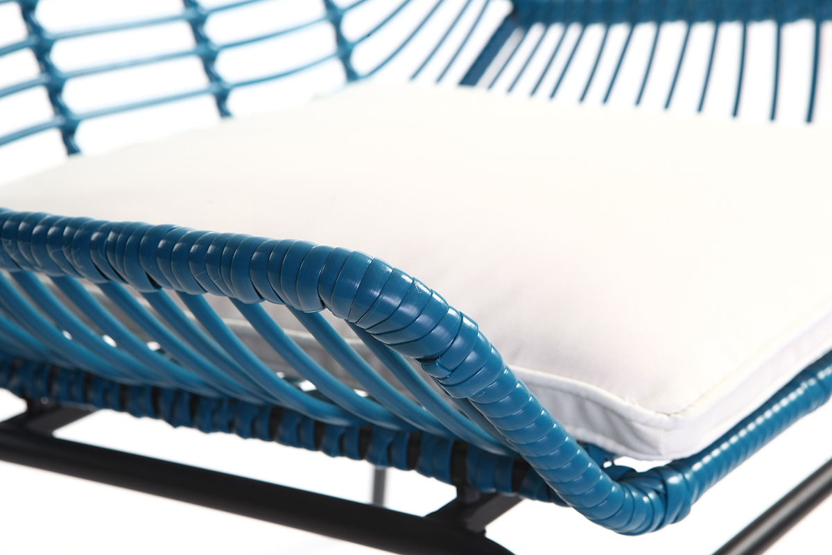 2er-Set Gartensessel TANGO aus blaugr�nem Kunststoffgeflecht