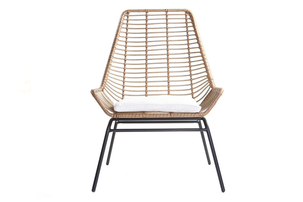 2er-Set Gartensessel TANGO aus Kunststoffgeflecht im Rattanstil