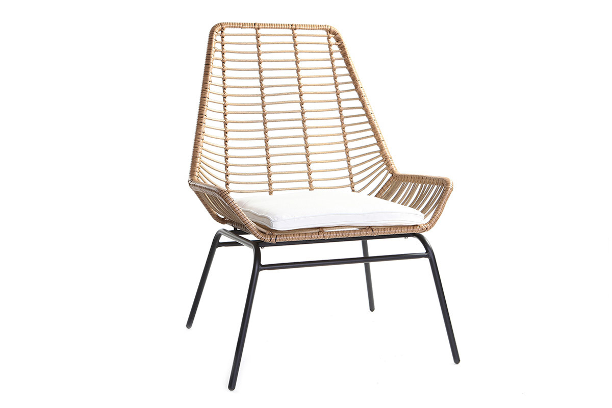 2er-Set Gartensessel TANGO aus Kunststoffgeflecht im Rattanstil