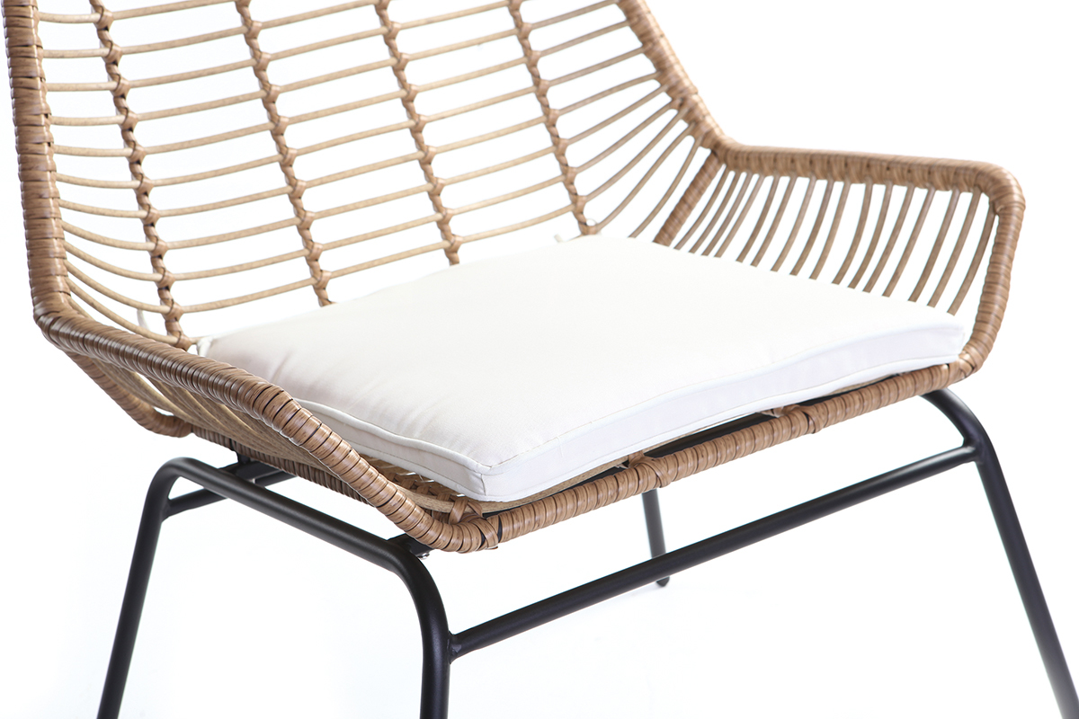 2er-Set Gartensessel TANGO aus Kunststoffgeflecht im Rattanstil