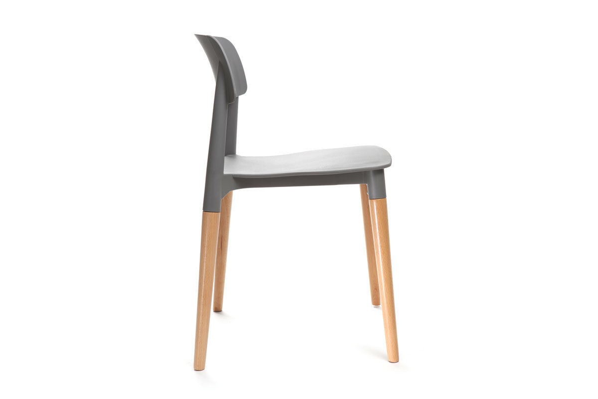 2er-Set skandinavische Design-Sthle Grau GILDA