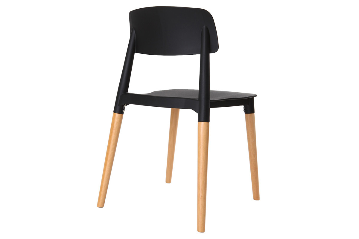 2er-Set skandinavische Design-Sthle Schwarz GILDA
