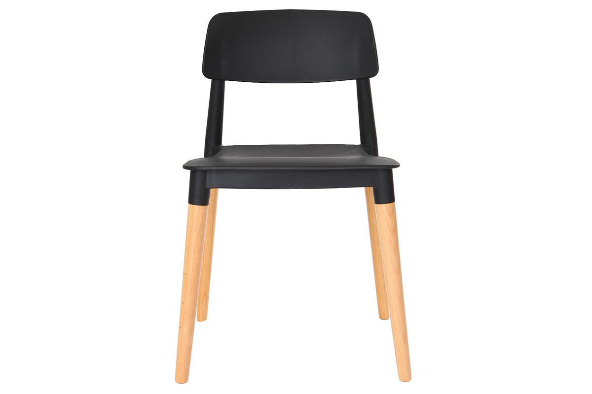 2er-Set skandinavische Design-Sthle Schwarz GILDA