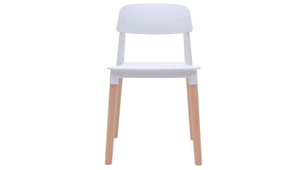 2er-Set skandinavische Design-Stühle Weiß GILDA