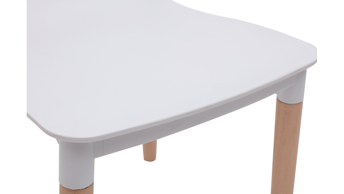 2er-Set skandinavische Design-Stühle Weiß GILDA