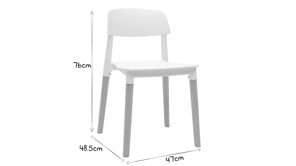 2er-Set skandinavische Design-Sthle Wei GILDA