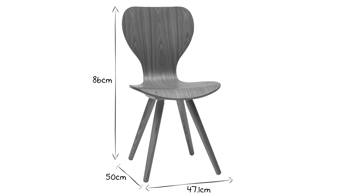 2er-Set Sthle aus Esche NORDECO