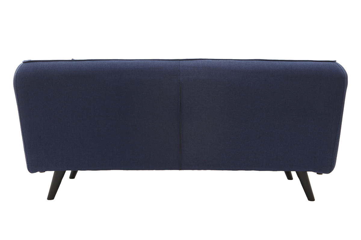 3-Sitzer-Design-Sofa MOONLIGHT aus dunkelblauem Stoff