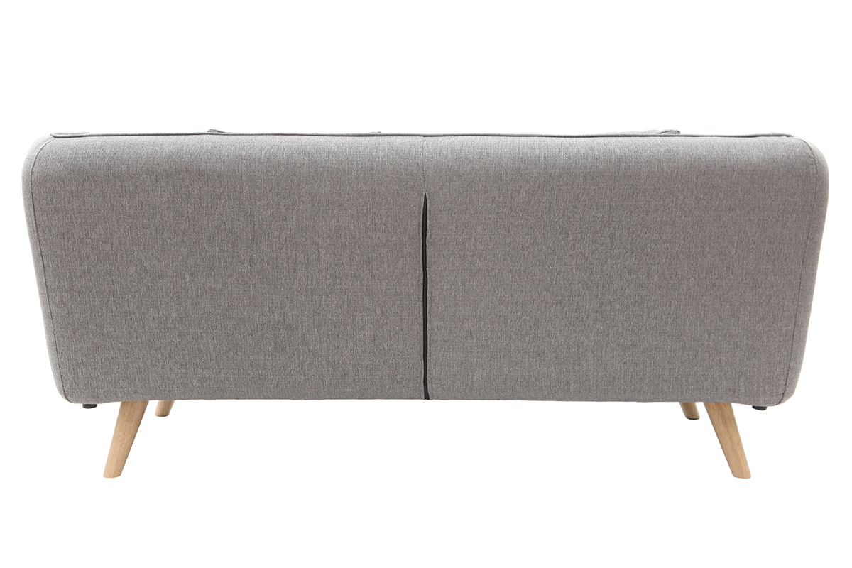 3-Sitzer-Design-Sofa MOONLIGHT aus hellgrauem Stoff