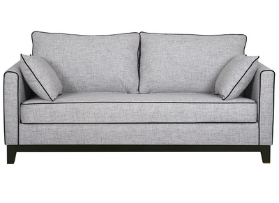3-Sitzer Designer-Samtsofa HARRISON aus grauem und schwarzem Stoff - Miliboo & Stéphane Plaza - 3-Sitzer Designer-Samtsofa HARRISON aus grauem und schwarzem Stoff - Miliboo & Stéphane Plaza