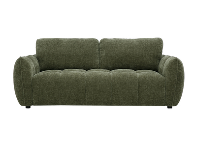 3-Sitzer Designsofa aus Stoff mit strukturiertem Samteffekt in Khaki-Gr&uuml;n WONDER