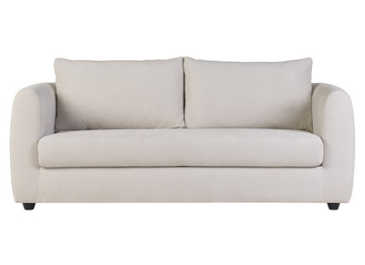 3-Sitzer-Schlafsofa aus sandfarbenem Samtstoff HARLO