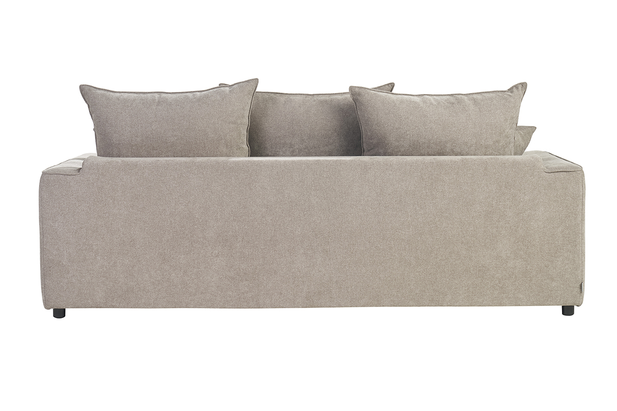 Dreisitzer-Schlafsofa in Taupe, Rckansicht