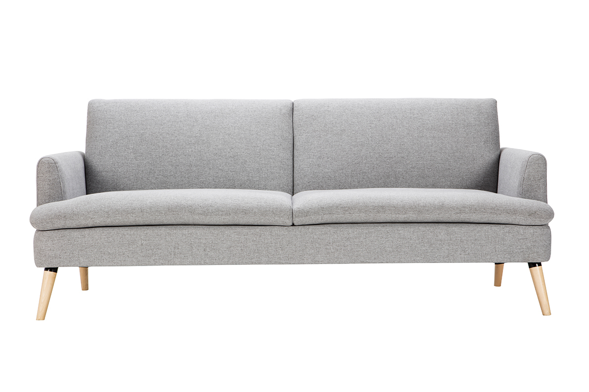 3-Sitzer-Schlafsofa skandinavisch hellgrau STEWART