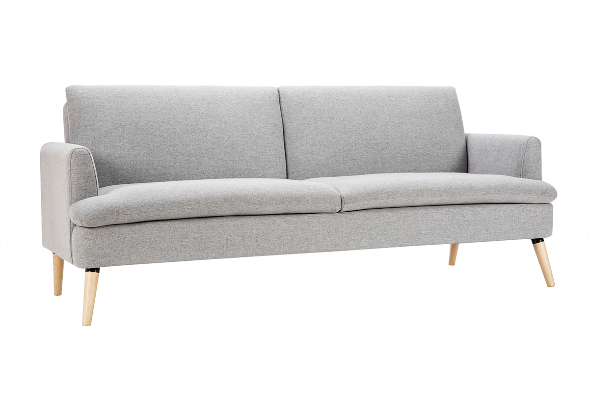 3-Sitzer-Schlafsofa skandinavisch hellgrau STEWART