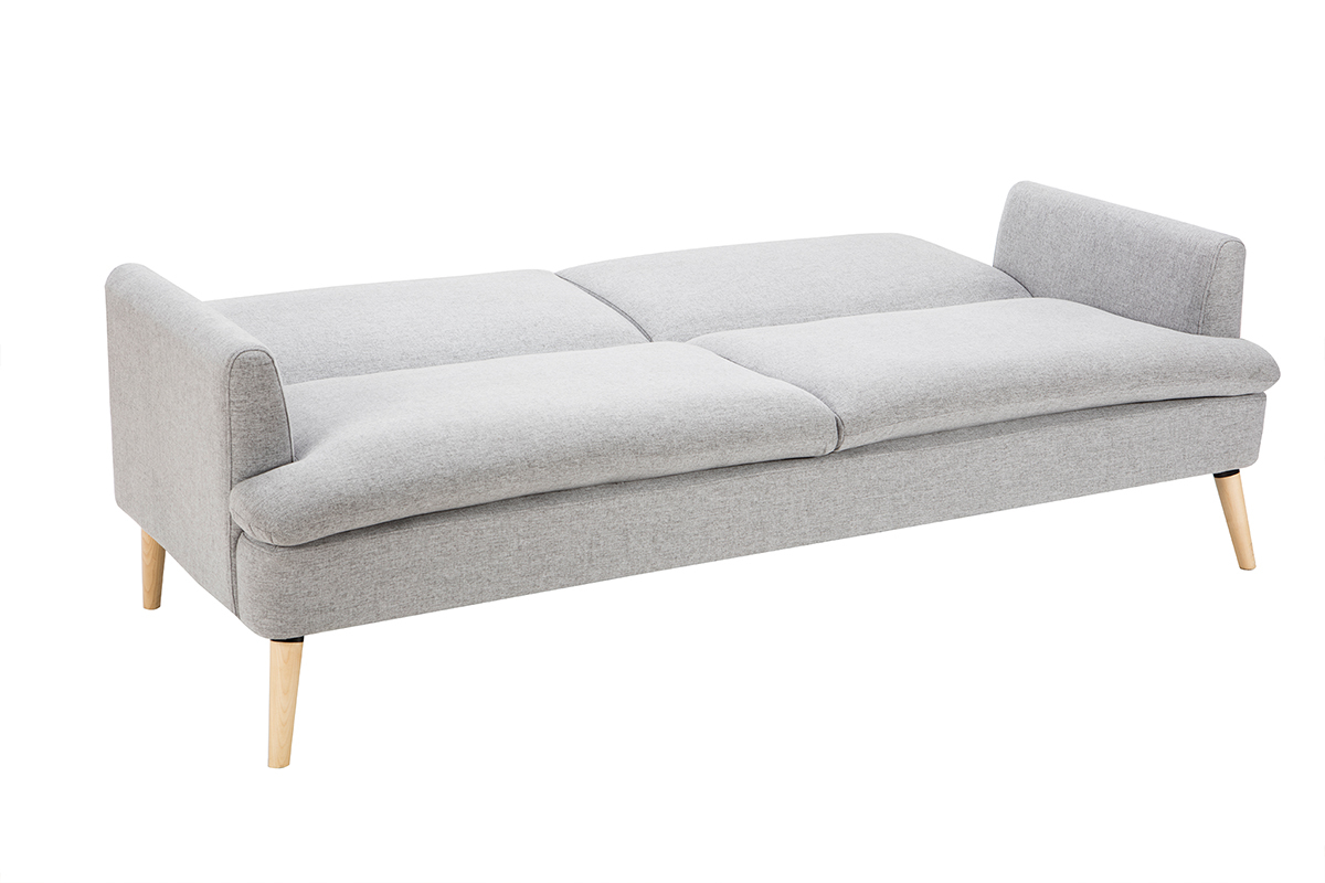 3-Sitzer-Schlafsofa skandinavisch hellgrau STEWART
