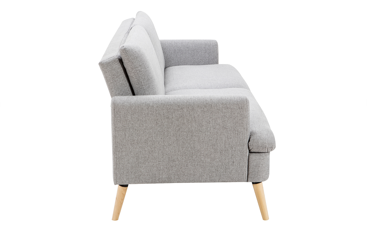 3-Sitzer-Schlafsofa skandinavisch hellgrau STEWART