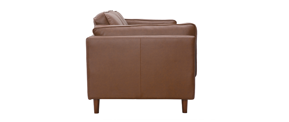 3-Sitzer-Sofa aus braunem Leder BRADLEY - Büffelleder