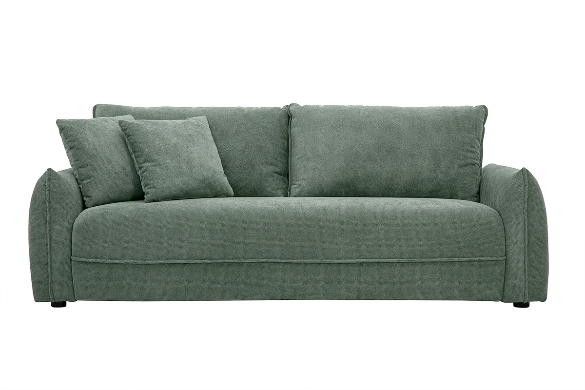 3-Sitzer-Sofa aus gr�n-khaki Chenille-Stoff PIO
