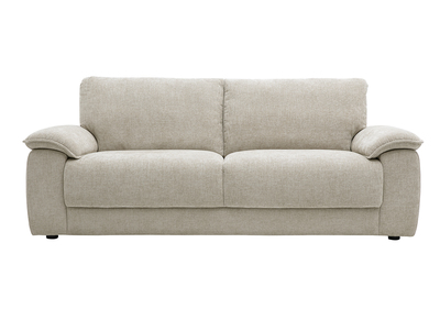 3-Sitzer-Sofa aus Stoff mit strukturierter Samtoptik beige LIVIO