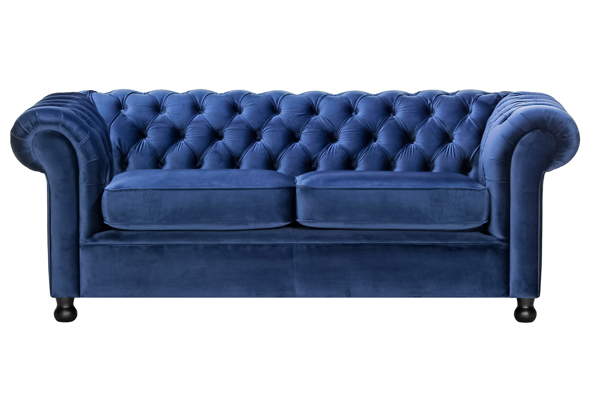 3-Sitzer-Sofa CHESTERFIELD Dunkelblau