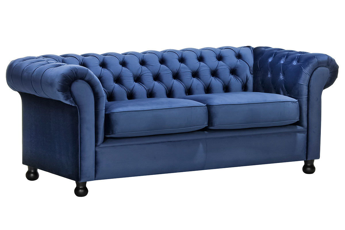 3-Sitzer-Sofa CHESTERFIELD Dunkelblau