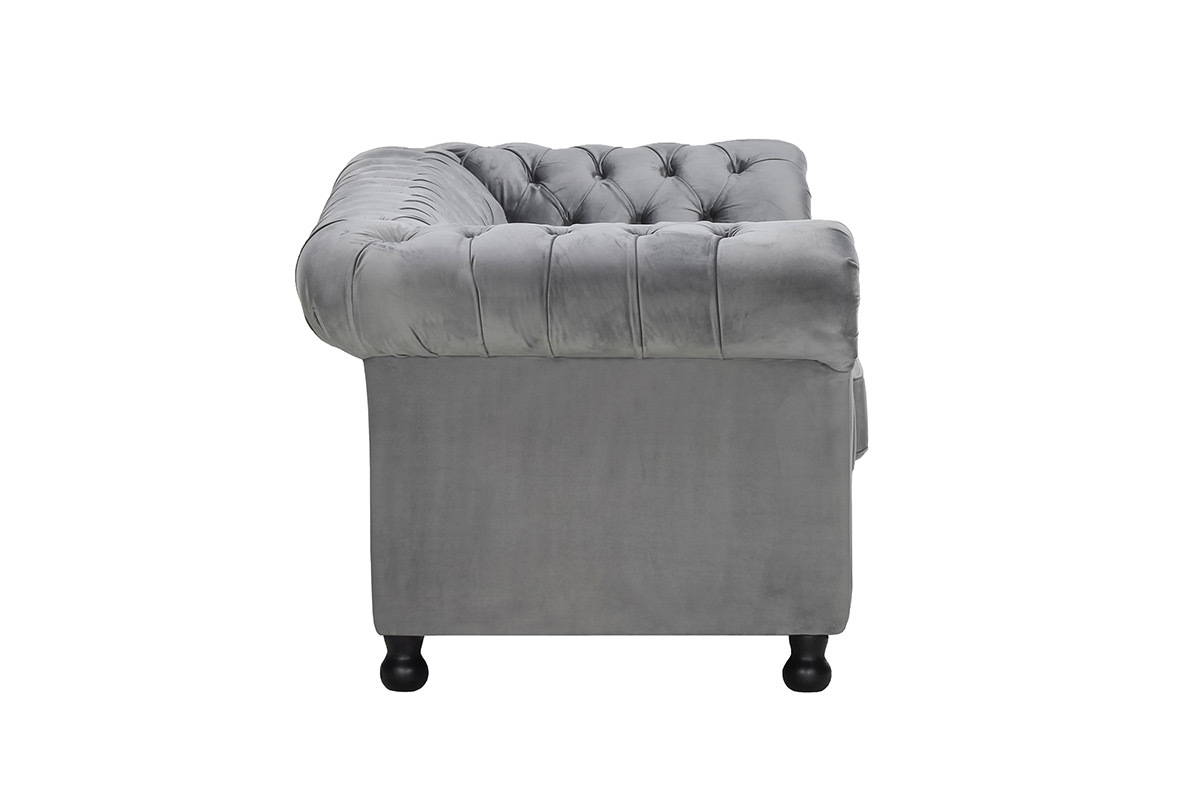 3-Sitzer-Sofa CHESTERFIELD Dunkelgrau