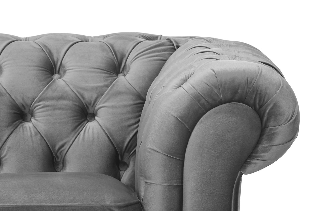 3-Sitzer-Sofa CHESTERFIELD Dunkelgrau