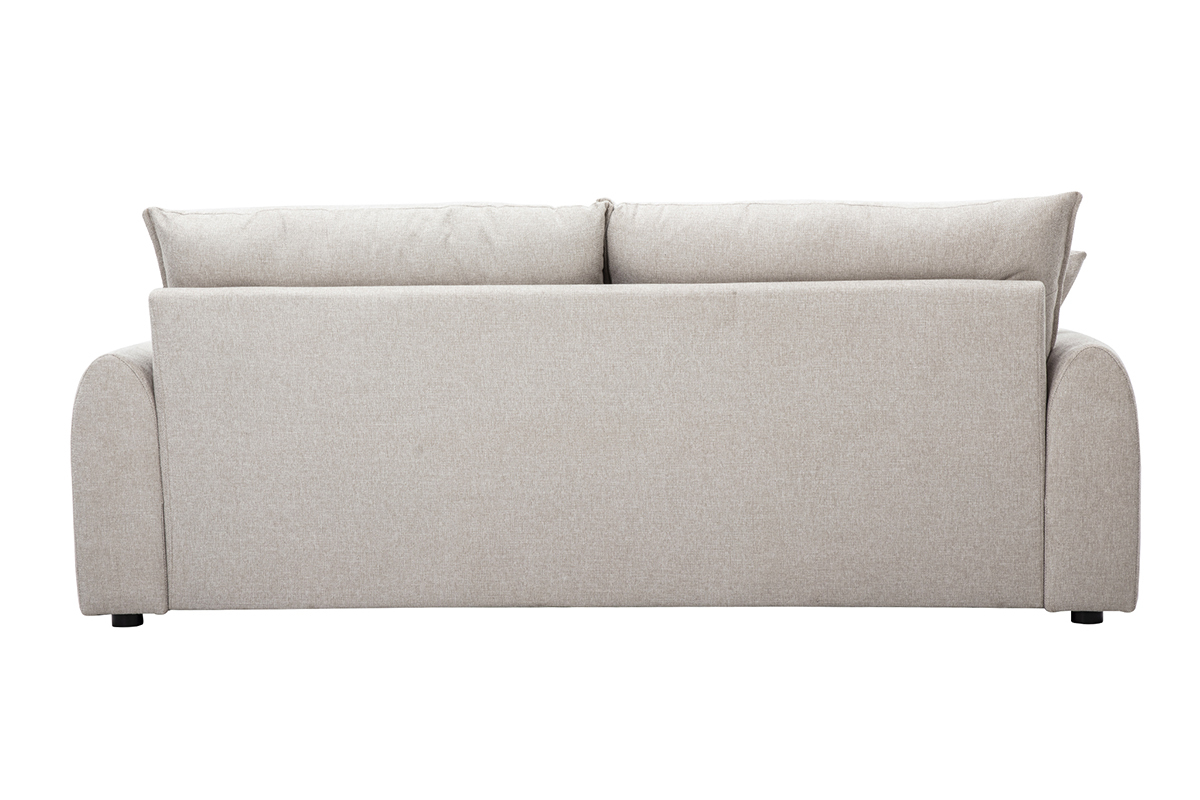 3-Sitzer Sofa in strukturiertem Samt-Effekt-Stoff beige PIO