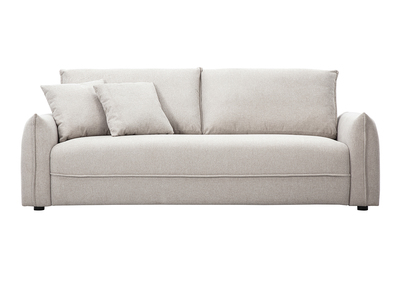 3-Sitzer Sofa in strukturiertem Samt-Effekt-Stoff beige PIO