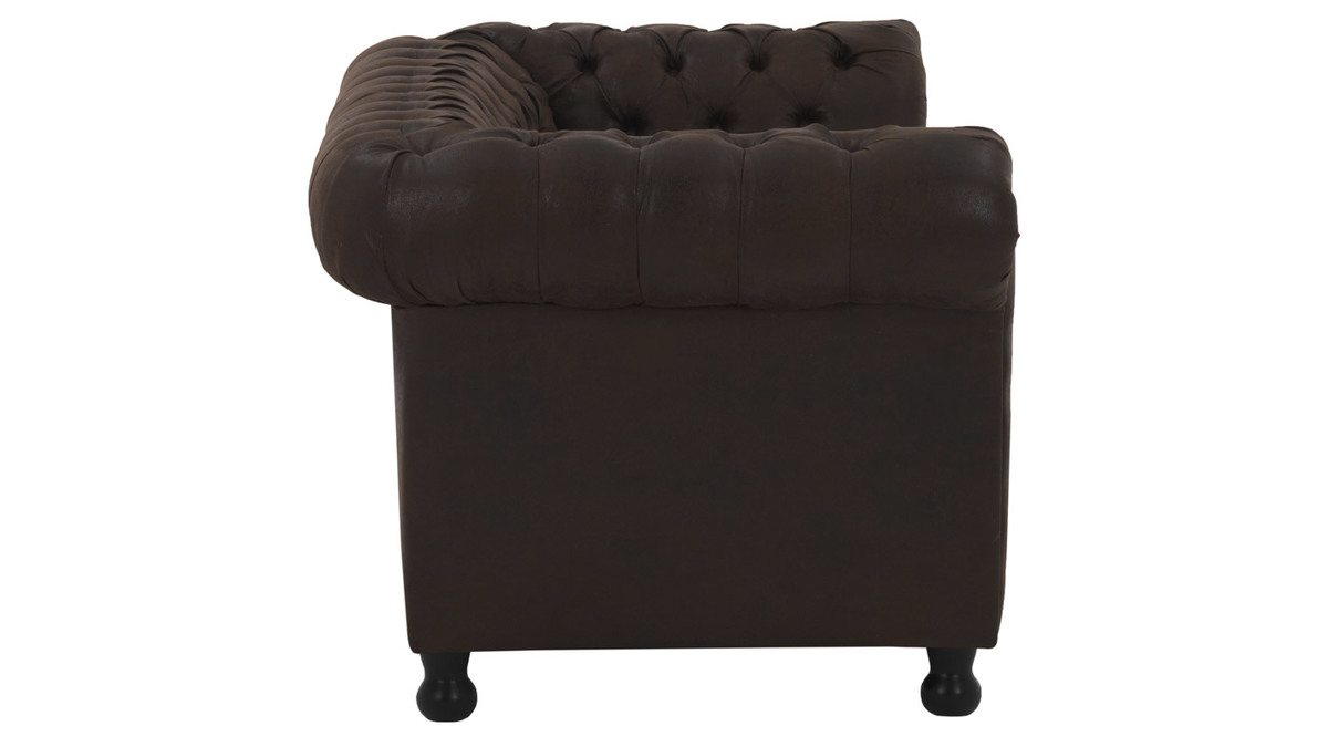 3-Sitzer-Sofa Vintage Braun CHESTERFIELD