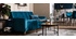 3-Sitzer-Sofabett in pfauenblauem Samt CIGALE