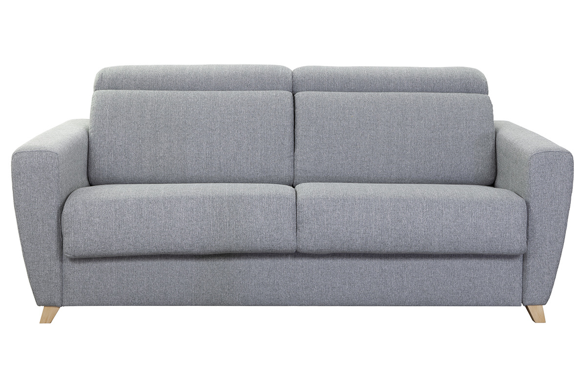 3-Sitzer-Sofabett mit verstellbaren Kopfsttzen in grau GOYA