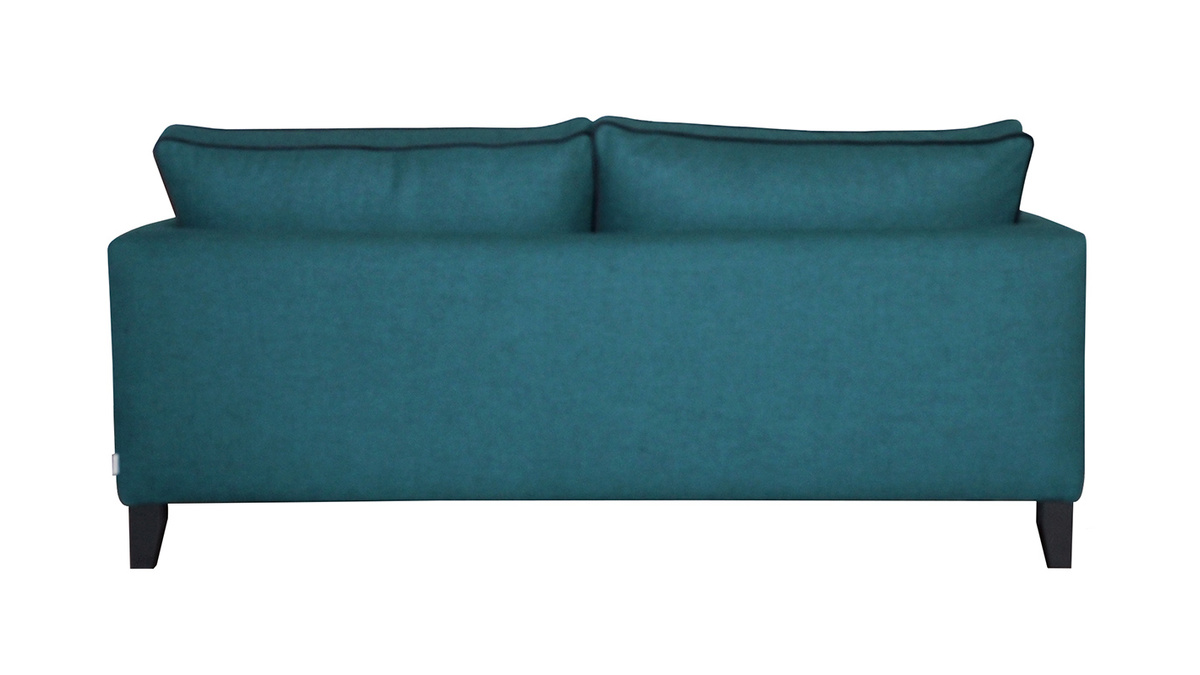 3-Sitzer-Wende-Sofa aus pfauenblauem, bedrucktem Pflanzenmusterstoff HARRISON