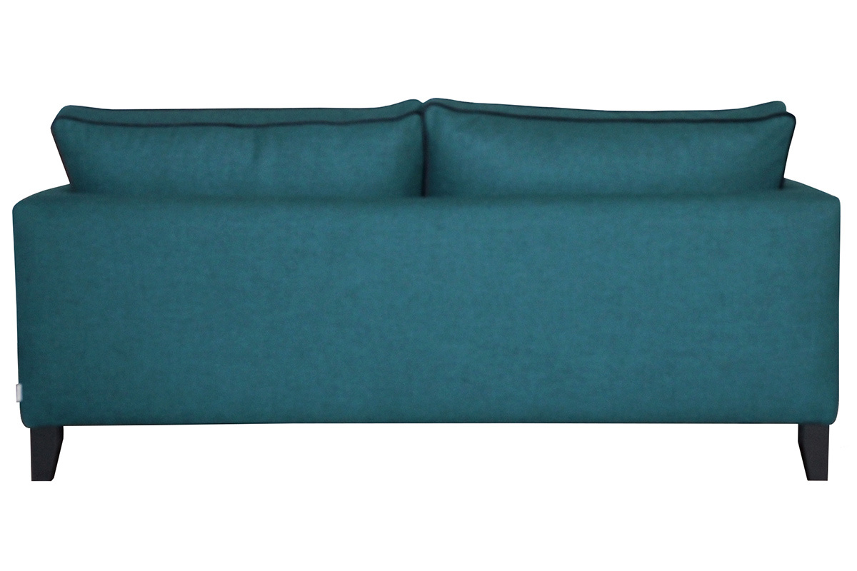 3-Sitzer-Wende-Sofa aus pfauenblauem, bedrucktem Pflanzenmusterstoff HARRISON