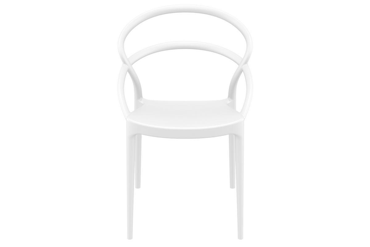 4er-Set Design-Sthle weies PP COLIBRI