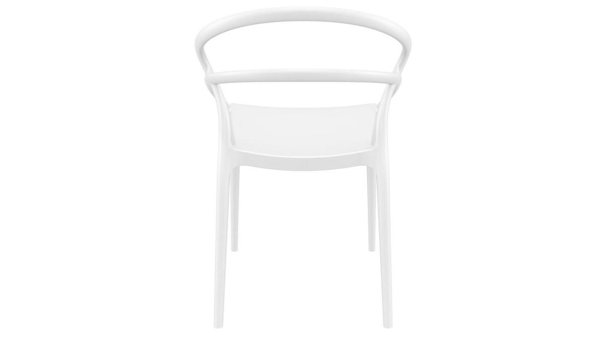 4er-Set Design-Stühle weißes PP COLIBRI