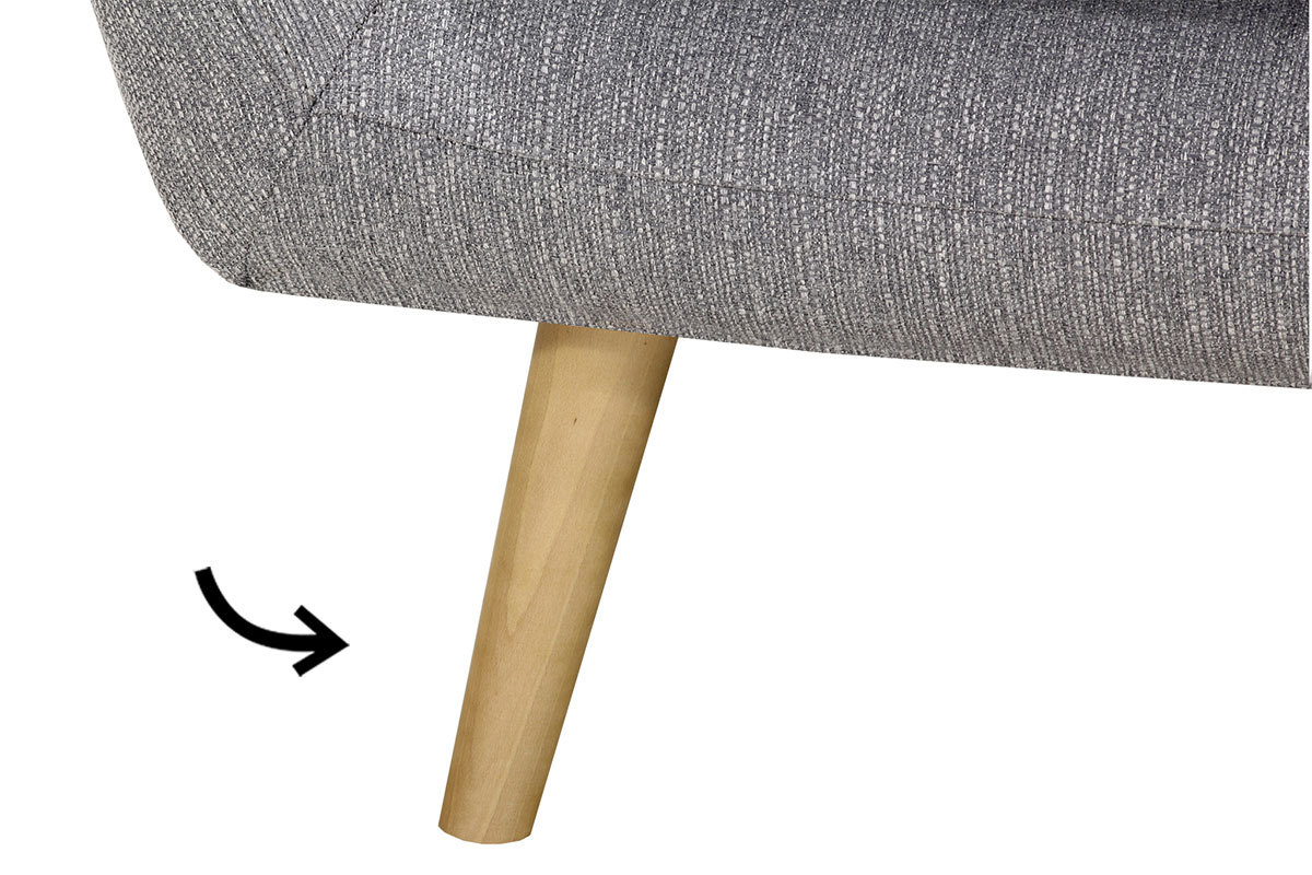 4er Set Fe Oberflche in hellem Holz OLAF