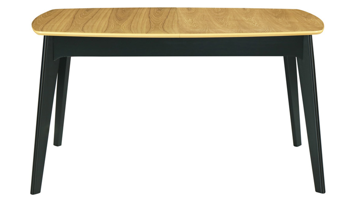 Ausziehbare Tischplatte aus schwarzen Furnier 140+40x90 cm MEENA
