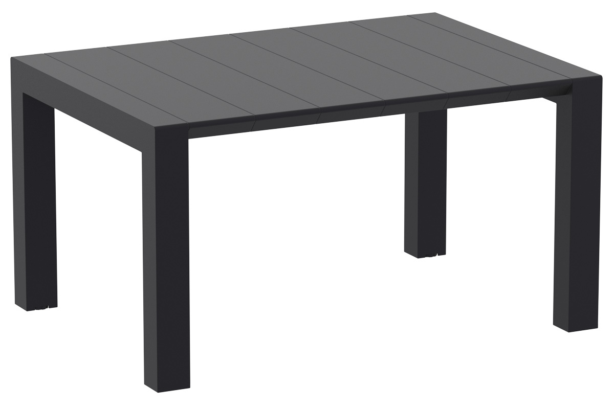 Ausziehbarer Auentisch schwarz L100-140 cm PRIMAVERA